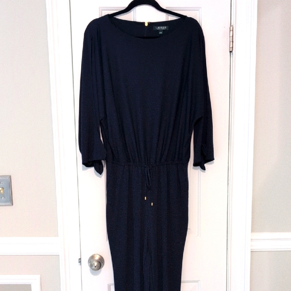 Ralph Lauren Navy Jumpsuit Size L EUC - Picture 1 of 10